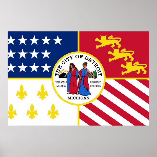 Affiches Detroit, Michigan, États-Unis (Devant)