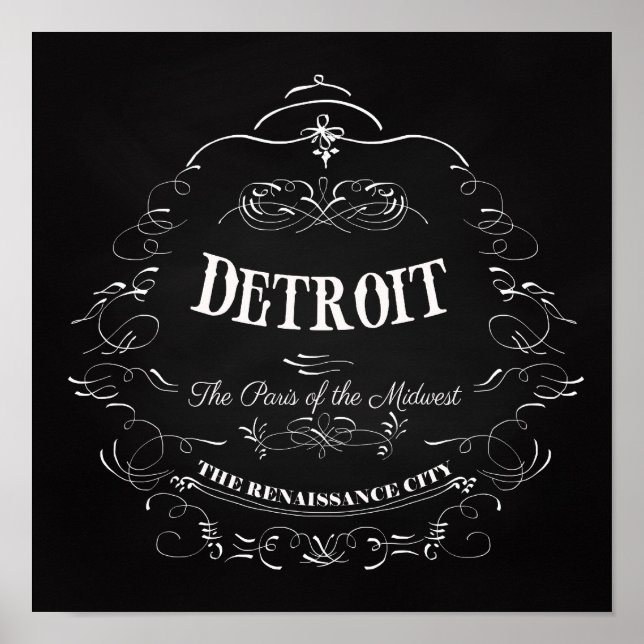 Affiches Detroit Michigan - Le Paris du Midwest (Devant)
