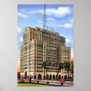 Affiches Detroit Michigan Maccabee construisant WXYZ