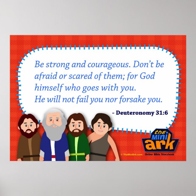 Affiches Deutéronome 31:6 (Devant)