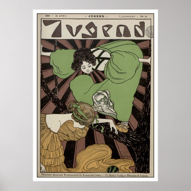 Affiches Deux filles - Art Nouveau (Devant)
