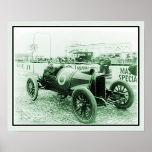 Affiches Deux hommes en voiture de course antique n° 6 Indy