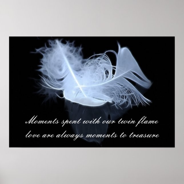 Affiches Deux plumes de flamme et réflexion (Devant)