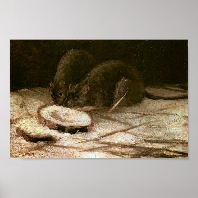 Affiches Deux Rats Van Gogh Art (Devant)