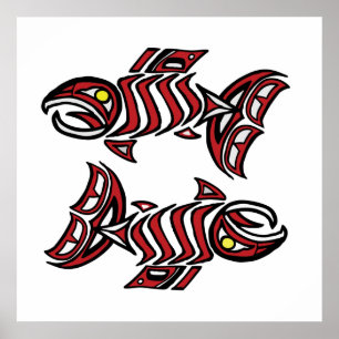 Affiches Deux Saumons