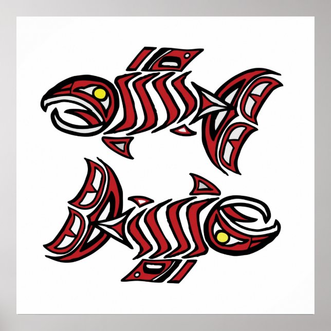 Affiches Deux Saumons (Devant)