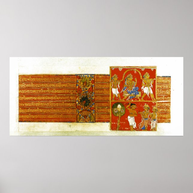 Affiches Deux scènes du Kalpasutra, Mandu, 1439 (Devant)