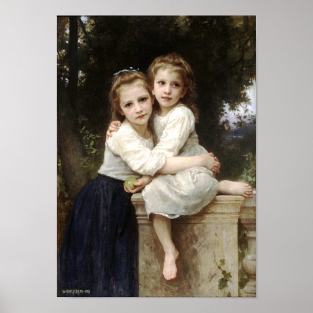 Affiches Deux soeurs de William Bouguereau (Devant)
