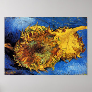 Affiches Deux Tournesols coupés Van Gogh Art