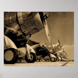 Affiches Deuxième Guerre mondiale Douglas SBD Daunless Bomb