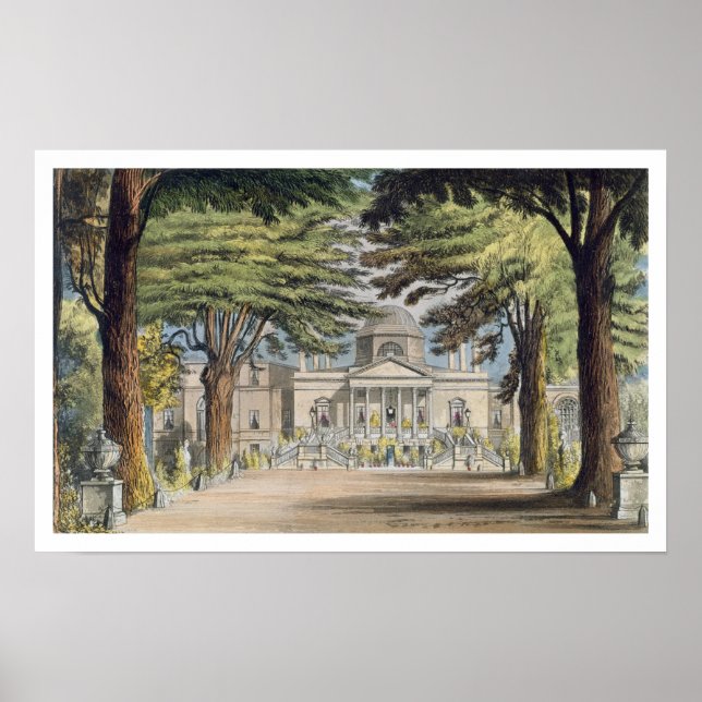 Affiches Devant principal de Chiswick House, de R. Ackerma (Devant)