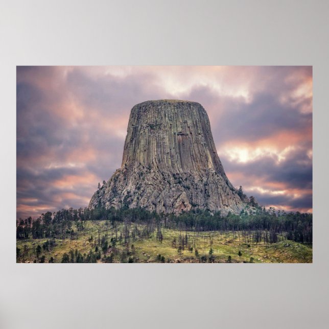 Affiches Devils Tower Amazing Clouds (Devant)