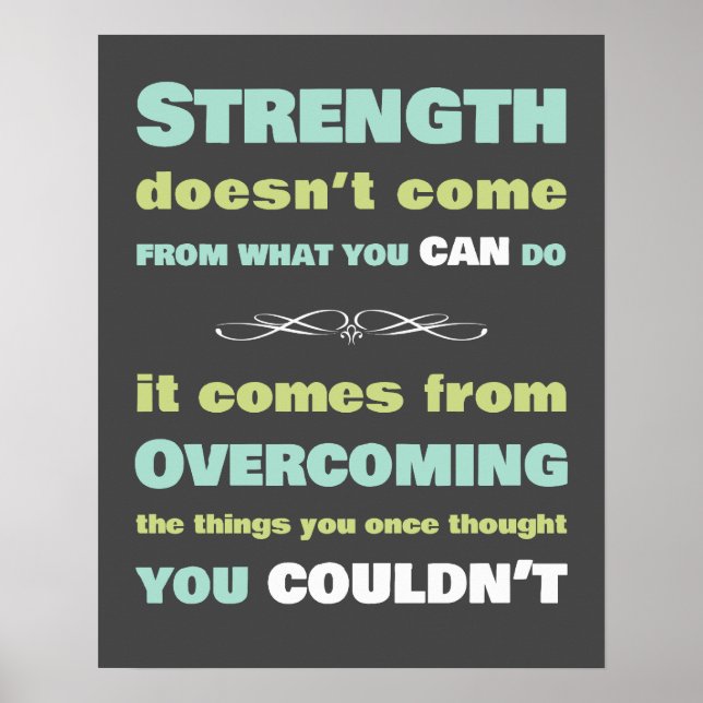 Affiches Devis de motivation de la force (Devant)