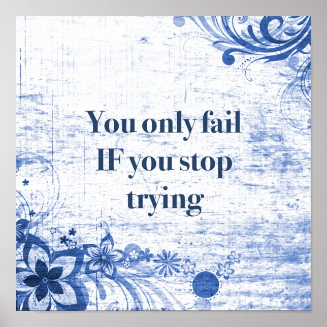 Affiches Devis inspirant | La motivation n'abandonne pas (Devant)