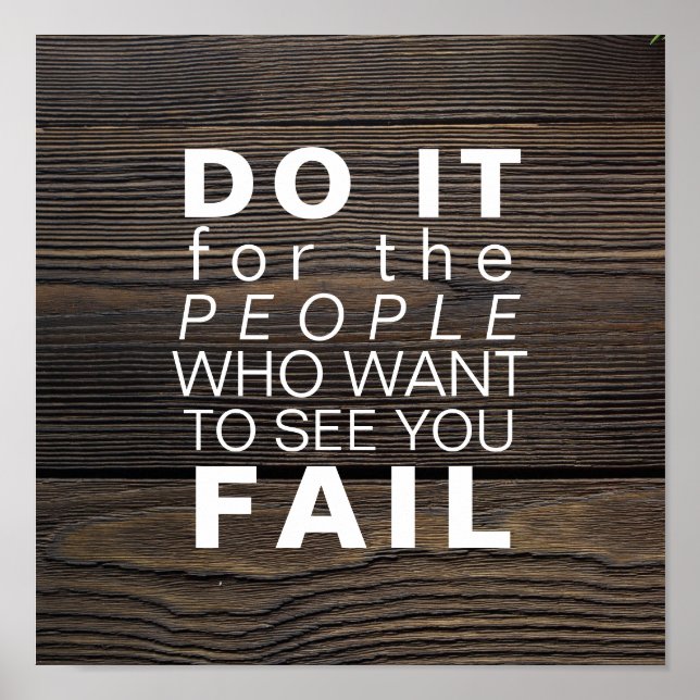 Affiches Devis inspirant | Objectifs motivationnels Réussit (Devant)