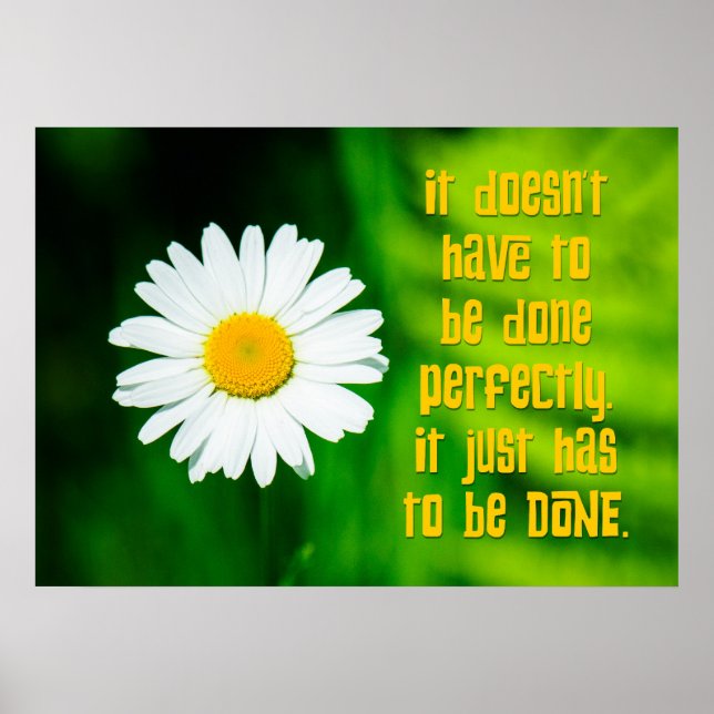 Affiches Devise du Procrastinateur : Terminé (Devant)