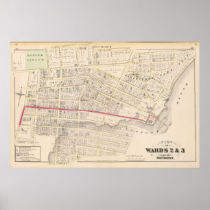 Affiches Dexter Asylum and Central Bridge Atlas Map