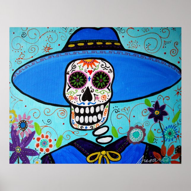 AFFICHES DIA DE LOS MUERTOS MARIACHI (Devant)