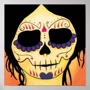 Affiches Dia de los Muertos Skeletons Emma Print