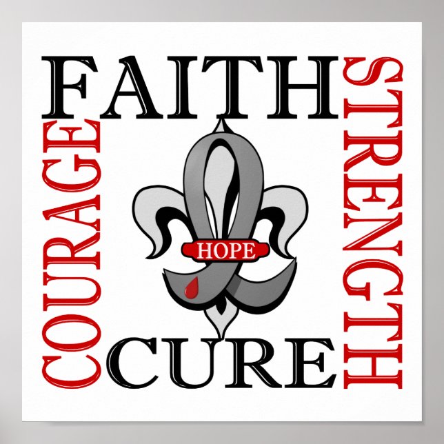 Affiches Diabète Fleur De Lis 3 (Devant)