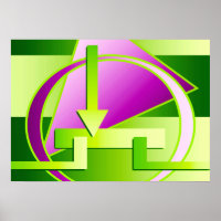 "Diagramme de circuit" imprimé art numérique, vert