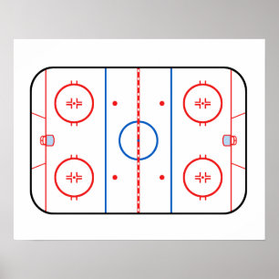 Affiches Diagramme de la patinoire Hockey Jeu Compagnon