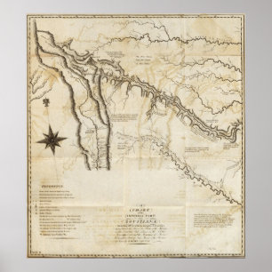 Affiches Diagramme de la région interne de la Louisiane