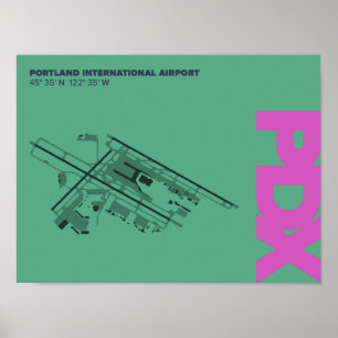 Affiches Diagramme de l'aéroport de Portland (PDX)