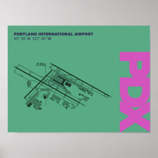 Affiches Diagramme de l'aéroport de Portland (PDX)