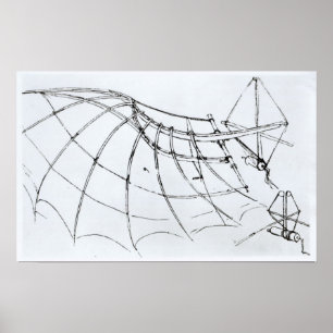 Affiches Diagramme d'une aile mécanique