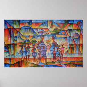 Affiches Dialogue II de rue - copie de toile