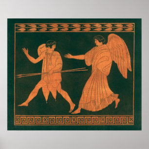 Affiches Diana et un Ange, Mythologie Romaine Vintage