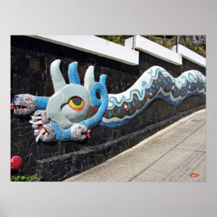 Affiches Diego Rivera House of Winds Mural Blue Serpent