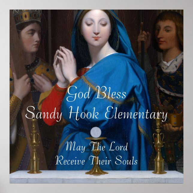AFFICHES DIEU BÉNISSE SANDY HOOK ELEMENTARY MAI LE SEIGNEUR (Devant)