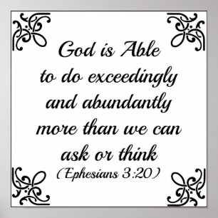 Affiches Dieu de bible d'Ephesians peut faire excessivement
