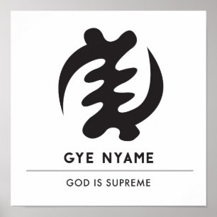 Affiches Dieu de Gye Nyame   est symbole suprême
