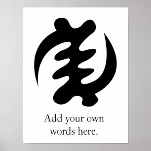 Affiches Dieu de Gye Nyame   est symbole suprême d'Adinkra