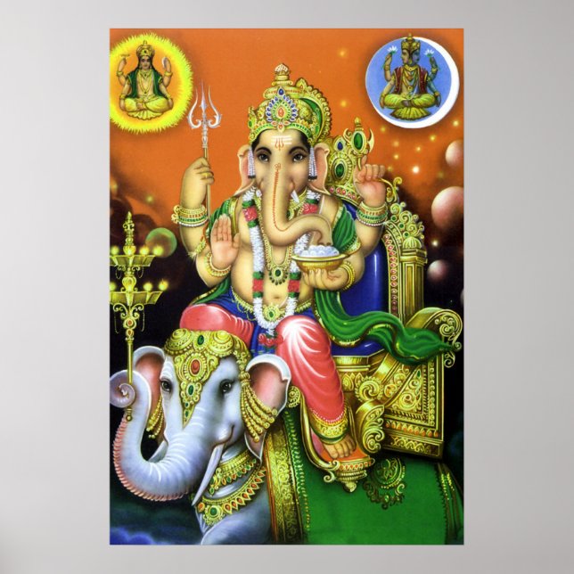 Affiches Dieu Ganesha sur Elephant (Devant)