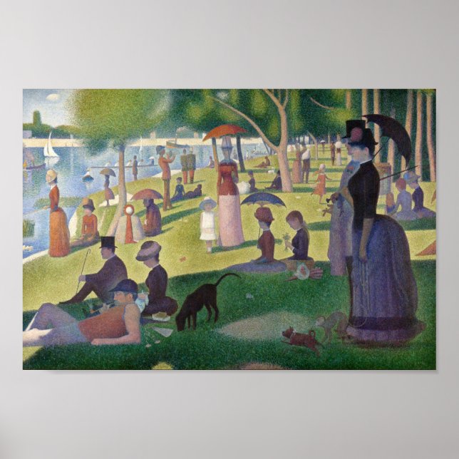 Affiches Dimanche après-midi sur l'île de La Grande Jatte (Devant)