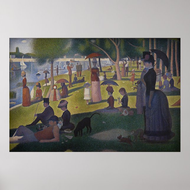 Affiches Dimanche après-midi sur l'île de La Grande Jatte (Devant)