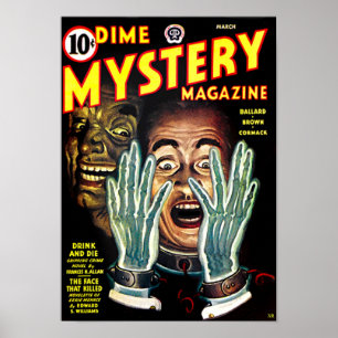 Affiches Dime Mystery Novel — Mains D'Inquiétude