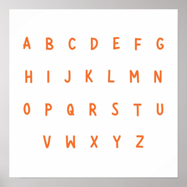 Affiches d'impression de l'alphabet de A à Z de AB (Devant)