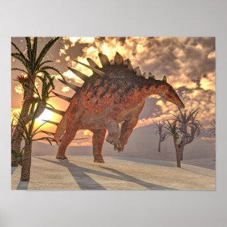 Affiches dinosaure Kentrosaurus - rendu 3D