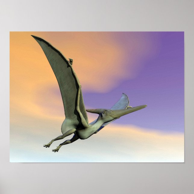 Affiches Dinosaure Pteranodon volant - rendu 3D (Devant)