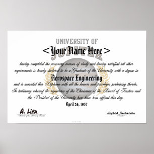 Affiches Diplôme de l'Université de Jupiter