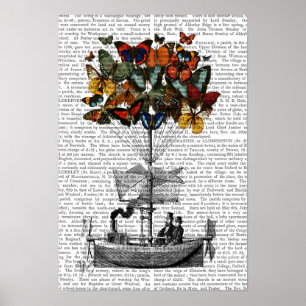 Affiches Dirigeable de papillon