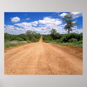 Affiches Dirt Road, Parc national de Kruger, Mpumalanga