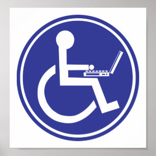 AFFICHES DISABLED LAPTOP