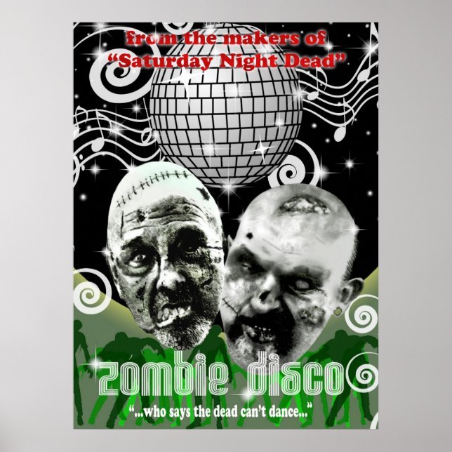 Affiches disco zombie (Devant)
