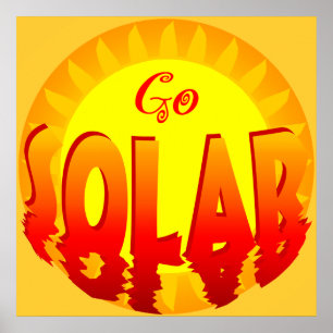 Affiches Disparaissent l'affiche à énergie solaire